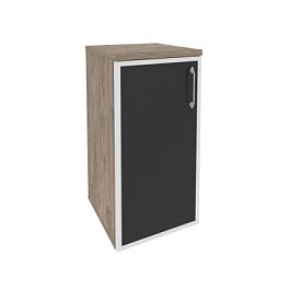 Onix Шкаф низкий узкий левый O.SU-3.2 R (L) black Тиквуд темный/Стекло black 400*420*823 - Фото предпросмотра