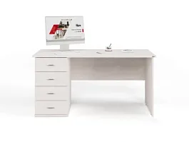 UNITY РС06-15 L ДУБ МОЛОЧНЫЙ Стол однотумбовый 1500х600х750 - Фото предпросмотра