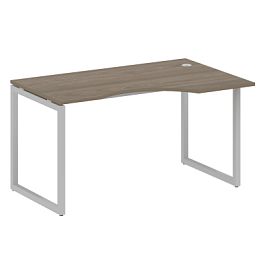 Metal System Quattro Стол криволинейный правый на О-образном м/к 40БО.СА-2 (R) Вяз/Серый металл 1400*900*750 - Фото предпросмотра