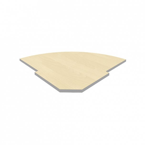 Полка для стойки угловой "Riva" А.РС-5.1 клен/металлик - Вид 1