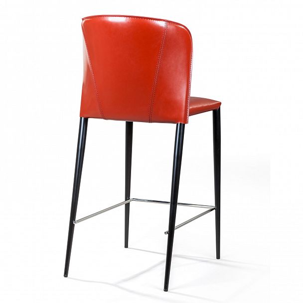 Стул полубарный Albert, кожа ретро-красный - Вид 4