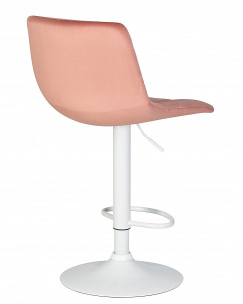 Стул барный DOBRIN TAILOR WHITE (пудрово-розовый велюр (MJ9-32)) - Вид 4