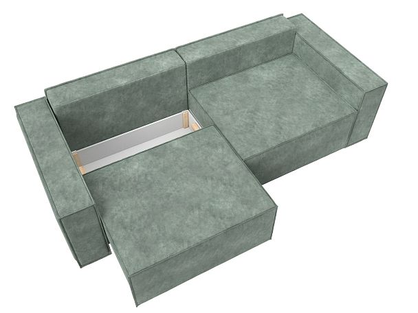 Диван прямой Куба Велюр зеленый - Вид 7