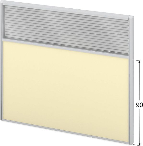 Модуль комбинированный "Мобильные офисные перегородки «Логика»"  ПК-ЛГ-МДК138х160/90Ж/Д-В1-308 серый - Вид 1