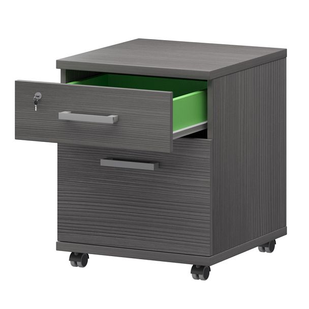 Тумба файловая подкатная НТ-330.ФЛ Лиственница 430x442x583 Аргентум - Вид 1