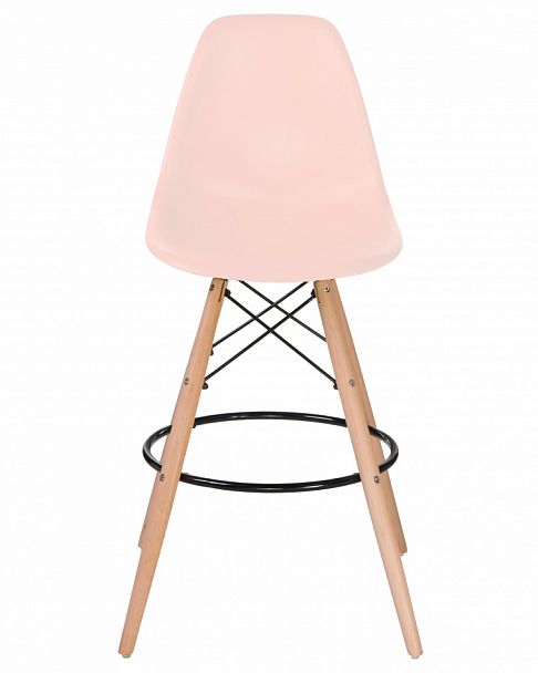 Стул барный DOBRIN DSW BAR (ножки светлый бук, цвет сиденья светло-розовый (PK-02)) - Вид 5