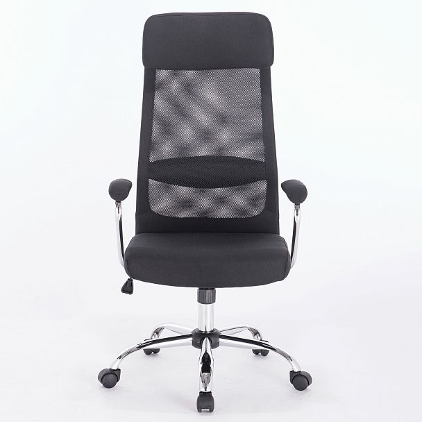 Кресло офисное BRABIX "Flight EX-540", хром, ткань, сетка, черное, 531847 - Вид 6
