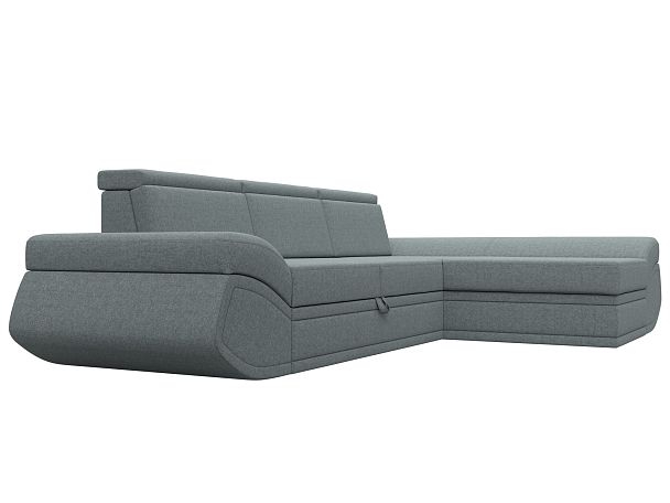 Диван угловой Лига-032 правый угол Рогожка серый - Вид 3