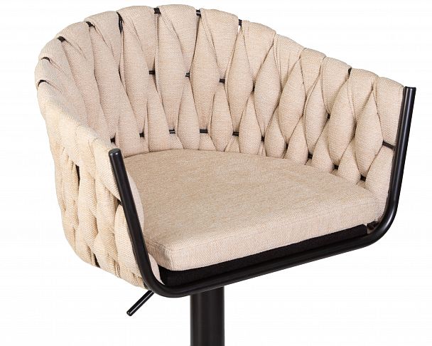 Стул барный DOBRIN LEON (бежевая ткань (LAR 275-1)) - Вид 8