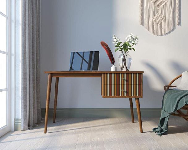 Стол рабочий Berber принт 20 с одной тумбой арт BB20/Print_20 - Вид 4