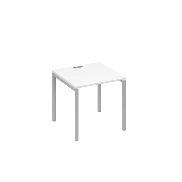 Стол письменный на металлокаркасе DUE A4 А4 Б2 021 БП белый премиум / металлокаркас серый - Вид 1