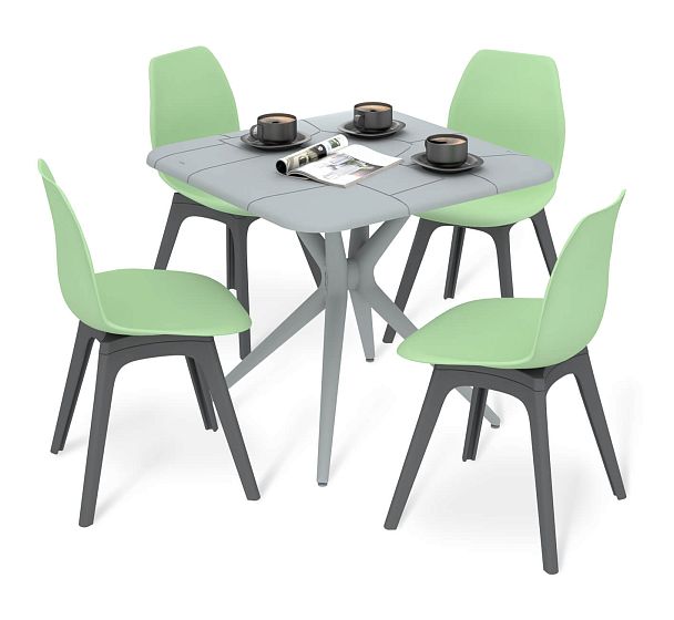 Обеденная группа Sheffilton SHT-DS314 серый/мятный/темно-серый - Вид 2