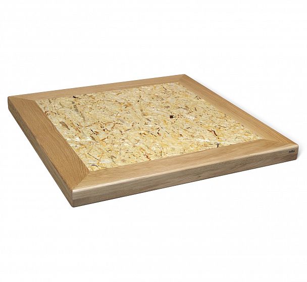 Столик журнальный SHT-TU29/H36/70/70 ДУБ/OSB прозрачный лак/черный муар - Вид 5