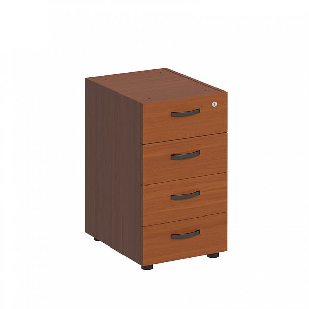 Тумба приставная 4-х ящичная без крышки с замком "Дин-Р" ДР 226 французский орех - Вид 1