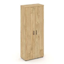 Стайл Проджект Гардероб широкий неглуб. SN.GB-003 Тиквуд Светлый/Черный Ручки 796*400*1982 - Фото предпросмотра