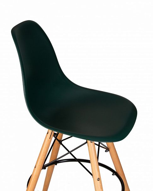 Стул барный DOBRIN DSW BAR (ножки светлый бук, цвет тёмно-зеленый (G-13)) - Вид 5