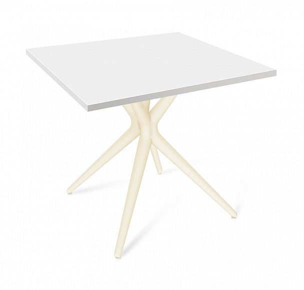 Стол Sheffilton SHT-TU30/80/80 ЛДСП бежевый/белый - Вид 1