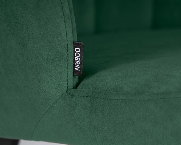 Стул обеденный DOBRIN NAOMI (ЭМАЛЬ ЧЕРНЫЙ МУАР велюр Catania Izumrud) - Вид 7