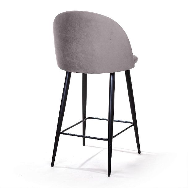 Стул полубарный Thomas, бархат светло-серый 26 - Вид 7