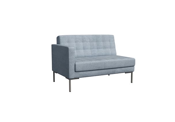 Forest Секция с подлокотником двухместная FR-SP-02 (R) Enzo 994/Металл Серый 1270*800*840 - Вид 1