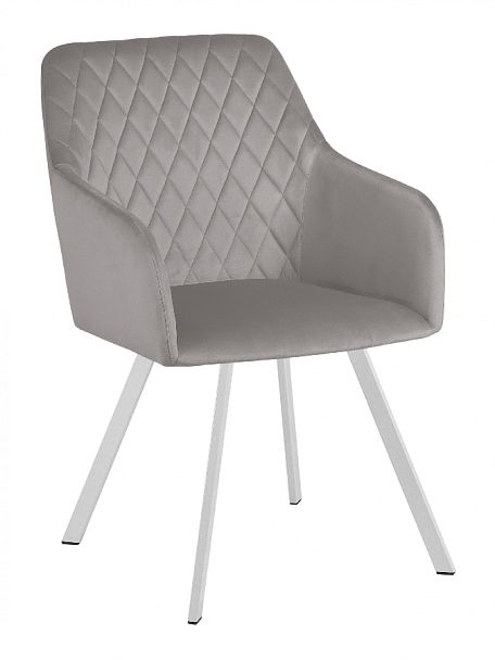 Кресло поворотное Барли, Confetti silver/белый - Вид 4