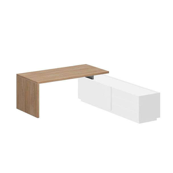 Стол на тумбу опорную 1,2,3 Oliver 1600х900х750 / цвет: гикори натуральный - Вид 1