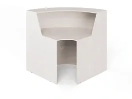 ЛАЙТ / LIGHT RLG069-8x8 Блок ресепшн с полкой 80x80x125 Дуб Молочный - Фото предпросмотра