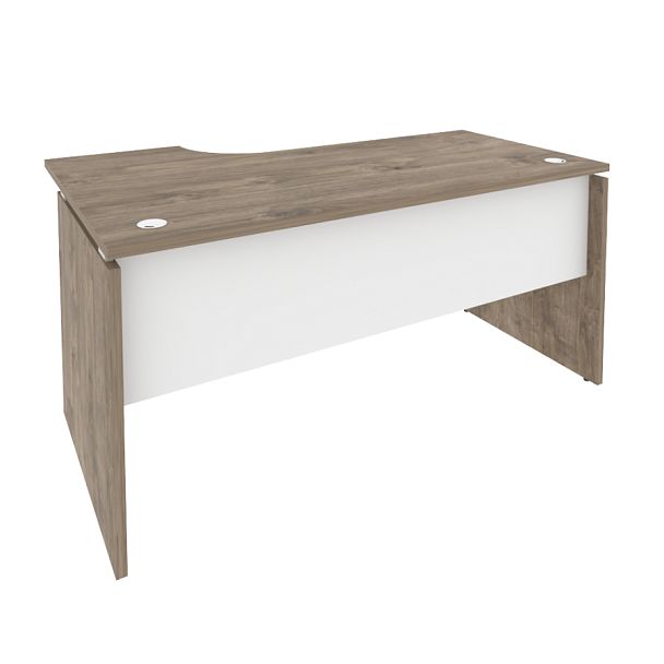 Onix Стол эргономичный правый O.SA-1 (R) Тиквуд темный/Белый бриллиант 1580*980*750 (720/460) - Вид 1