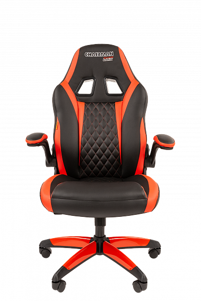 Кресло компьютерное СН GAME 15, экокожа, черное/красное, 7022777 - Вид 5