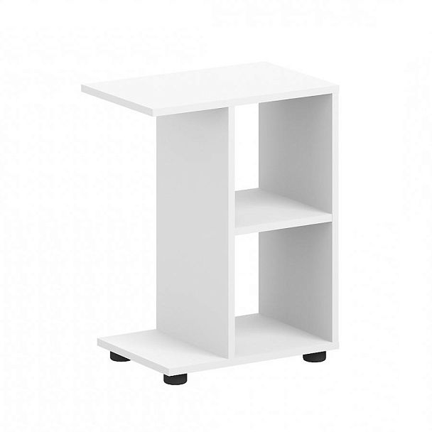 Стол журнальный "Журнальные столы" ПК-МКП-СТЖ47Х30-В1-1068 белый шагрень - Вид 1