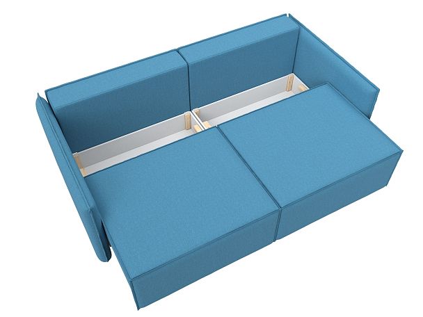 Диван прямой Либерти Рогожка голубой - Вид 8