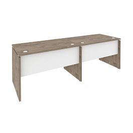 Onix Рабочая станция O.RS-2.2.7 Тиквуд темный/Белый бриллиант 2360*720*750 - Фото предпросмотра