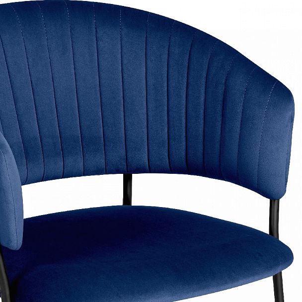 Комплект кухонных стульев Даксон синий велюр/черный, 4 шт. - Вид 8