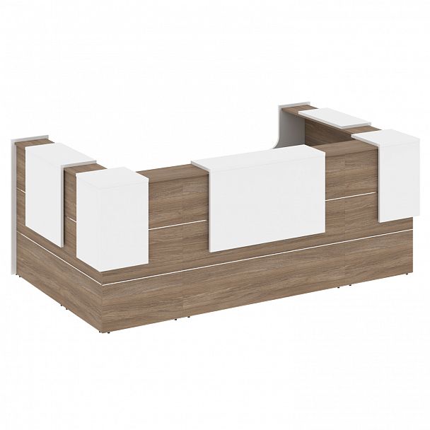 Ресепшн П-образный "Onix" O.R-K-36 дуб аризона/белый - Вид 2