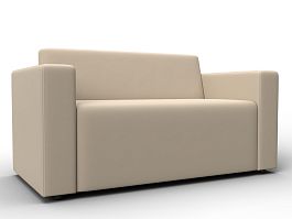 Диван прямой Лига-093 Экокожа бежевый - Фото предпросмотра