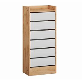 Ямайка Обувница ЯПТ-1 (450*1025*270) дуб крафт золотой/белый - Фото предпросмотра