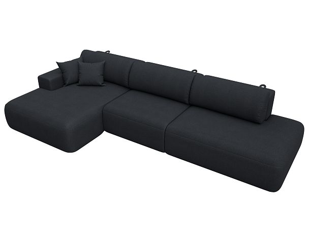 Диван угловой Лига-036 НПБ Модерн Лонг левый угол Искусственная замша серый - Вид 5