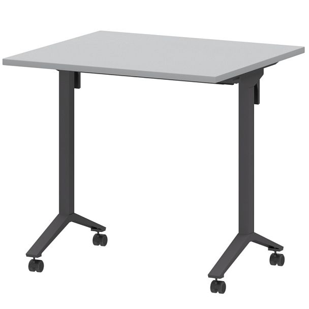 Стол мобильный складной МБ22-80.70 Серый/Антрацит 800x700x750 Моби - Вид 1
