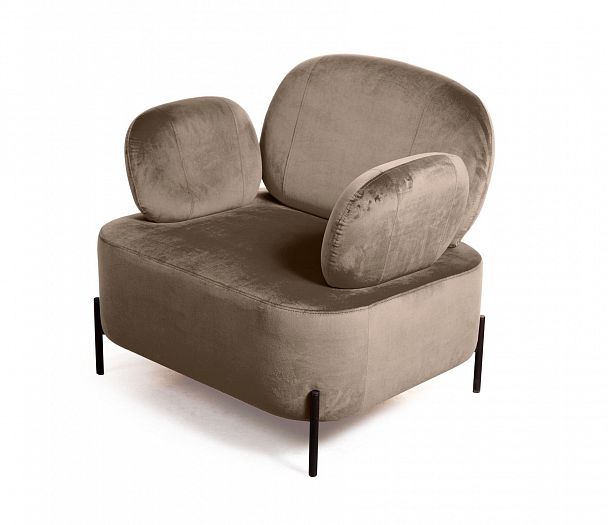 Кресло Dandy, бархат пепельно-бежевый 25 - Вид 5