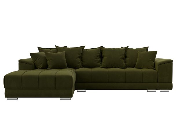 Угловой диван НордСтар левый угол Микровельвет зеленый - Вид 2