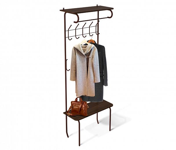 Вешалка Sheffilton SHT-HW1 коричневый муар/венге - Вид 2