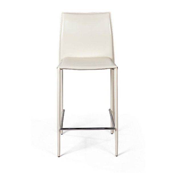 Стул полубарный Rolf, кожа бежевый - Вид 2