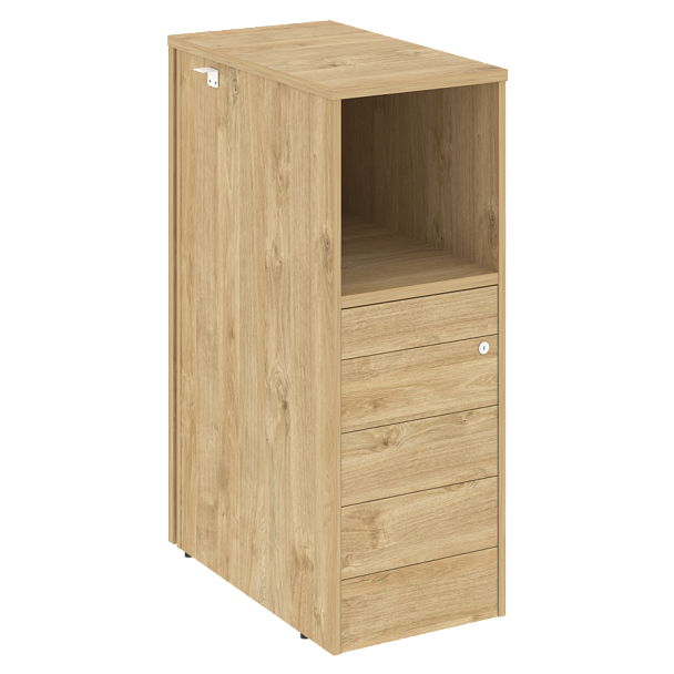 Onix Тумба 5 ящиков TIP-ON завершающая, правая O.R-TV-5 TIP (R) Тиквуд светлый 436*767*1185 - Вид 1