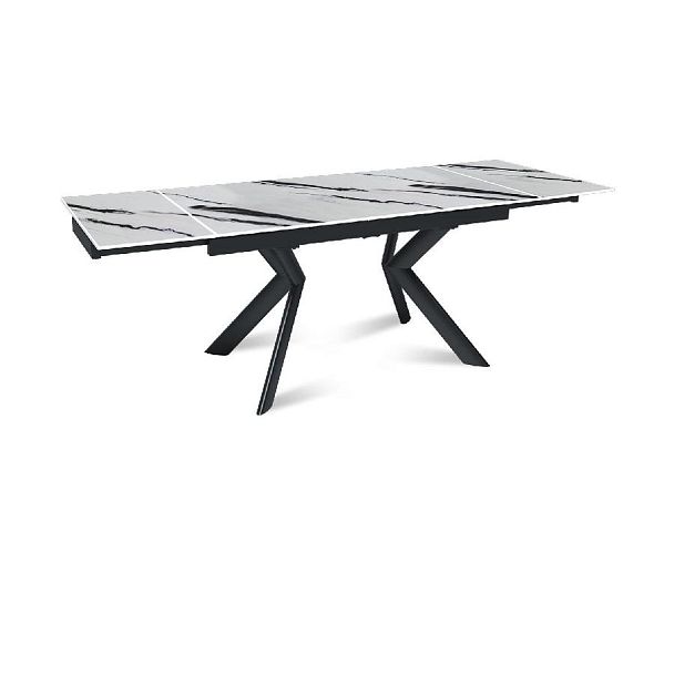 Стол раскладной Bridge (140+40+40), керамика глянцевая Panda White - Вид 4