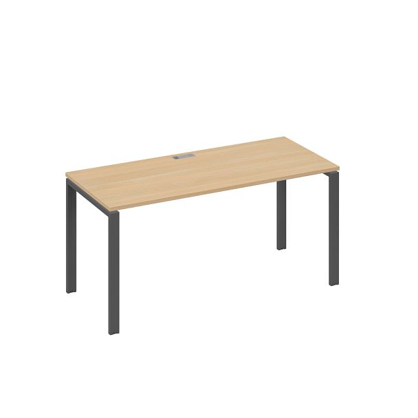 Стол письменный на металлокаркасе UNO A4 А4 Б1 015 БП натуральный дуб / металлокаркас антрацит - Вид 1