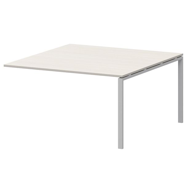 Стол переговорный на металлокаркасе АМП-003.123 Ясень шимо/Белый 1400x1236x760 Арго-М - Вид 1