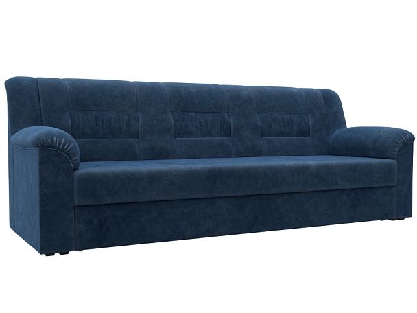 Диван прямой Карелия Велюр синий - Вид 1