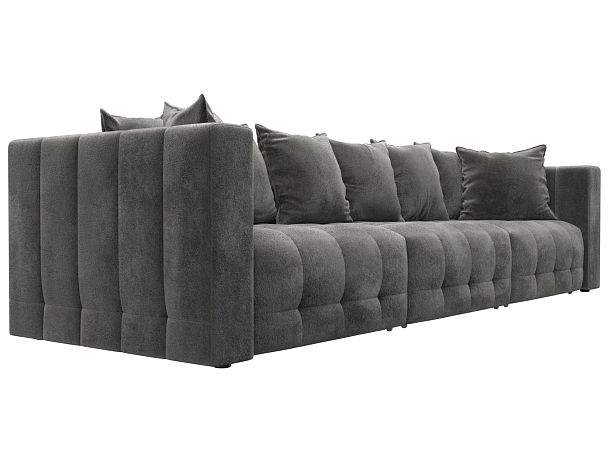 Диван прямой Лига-052 НПБ Лонг Велюр серый - Вид 3