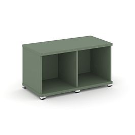 Concept Стеллаж 2 узкие секции, 1 ниша CN.STU-120 Кобо/Металл Белый 836*420*450 - Фото предпросмотра