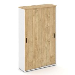 Стайл Проджект Шкаф-купе для одежды SN.SHK-003 Белый/Тиквуд Светлый/Черный Ручки 1200*400*1982 - Фото предпросмотра